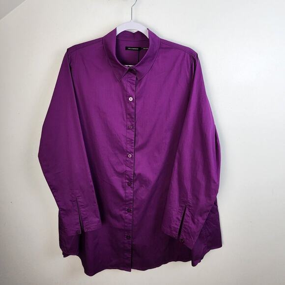 NWT Stella Carakasi Prime Time Tunic in Iris Purple Tone Size Medium Oversized - Picture 1 of 4